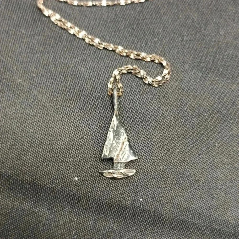 Sterling Silver Sailboat Necklace